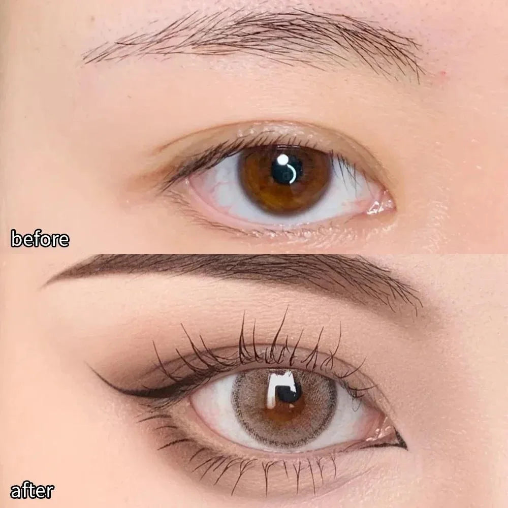 Waterproof Quick-Dry Liquid Eyeliner — Ultra-Fine Matte Black & Brown, Long-Lasting Silkworm Eye Makeup Gift