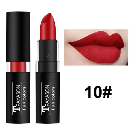 Punk Dark Wine Red Waterproof Lipstick – Easy Color Matte Red Lip Gloss for Facial & Body Painting