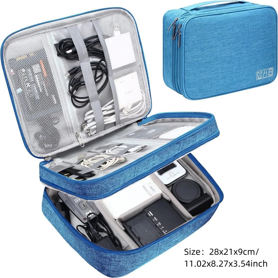 Portable Digital Storage Bag – Waterproof USB Cable Organizer Pouch for Electronics & Accessories