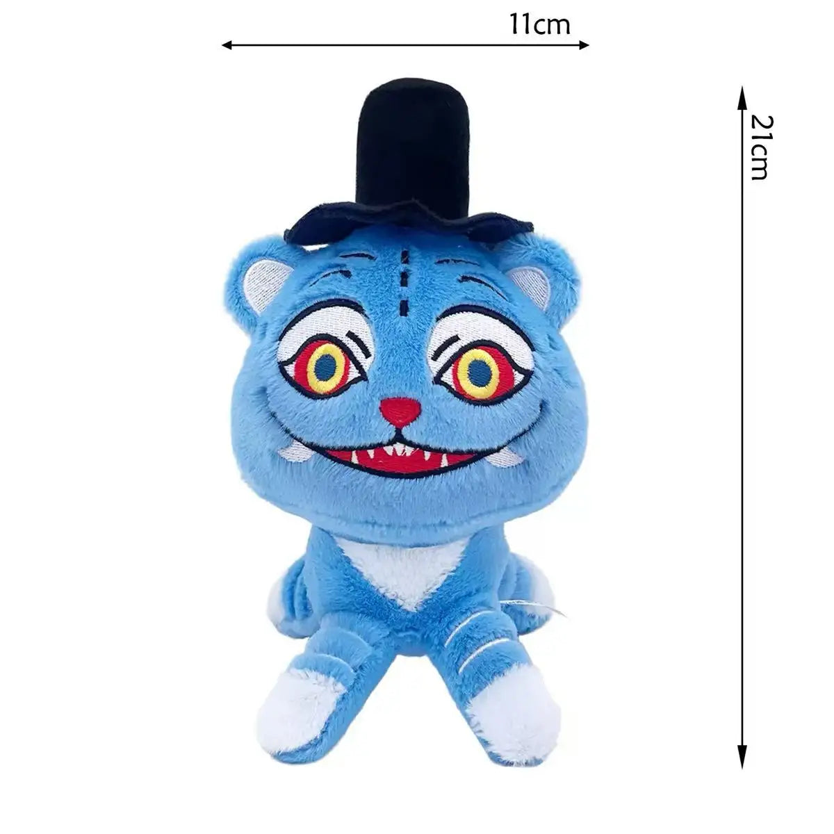 Demons Hunters Purple Tiger Plush Hat with 3 Eyes – Cute Monster Stuffed Toy for Fans & Gifts