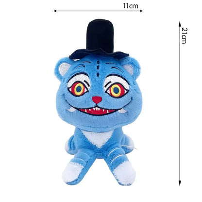 Demons Hunters Purple Tiger Plush Hat with 3 Eyes – Cute Monster Stuffed Toy for Fans & Gifts