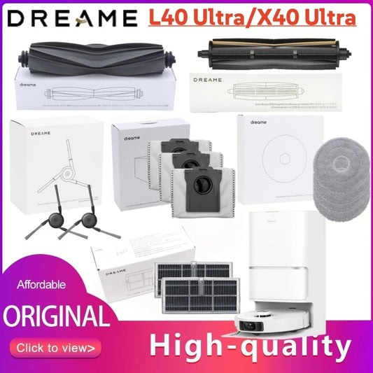 Dreame L40 Ultra Accessories - Replacement Main Brush, Side Brush, Filter, Mop & Dust Bags for Robot Vacuum