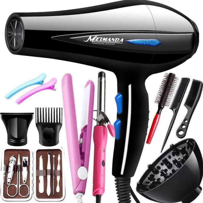Professional Hair Dryer 1200W/2200W – High Power Blow Dryer Brush for Salon & Barber Hairdressing