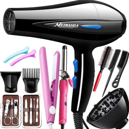 Professional Hair Dryer 1200W/2200W – High Power Blow Dryer Brush for Salon & Barber Hairdressing