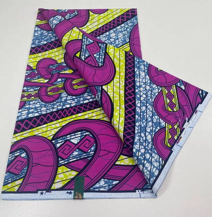African Ankara Wax Print Fabric - 100% Cotton Soft Nigerian Real Wax Material for Women’s Party Dresses