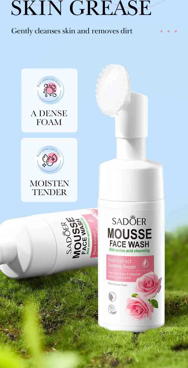 SAODER Fruits Facial Cleanser – Moisturizing & Hydrating Face Wash Foam with Massage for Skincare