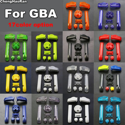 17-Color AB Buttons Keypad Set — High-Quality L/R Buttons & D-Pads for GameBoy Advance GBA with Power ON/OFF Buttons