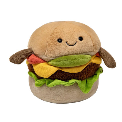 15cm Cute Cartoon Hamburger & Taco Plush Toy – Soft Fluffy Stuffed Doll, Creative Kids Gift for Birthday & Holidays