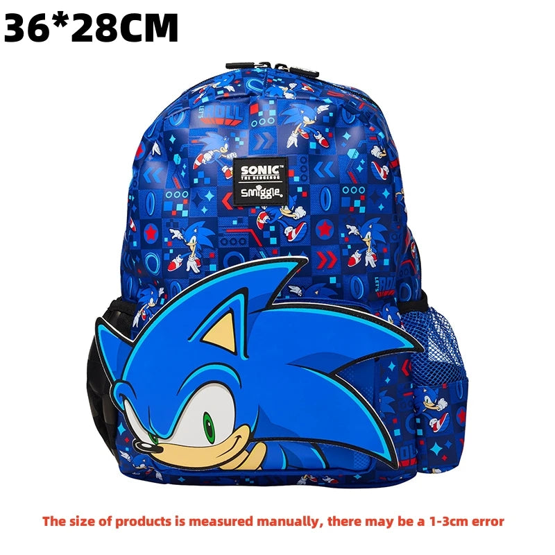 Australia Smiggle Sonic Cartoon Backpack – Kids School Bag Anime Student Gift