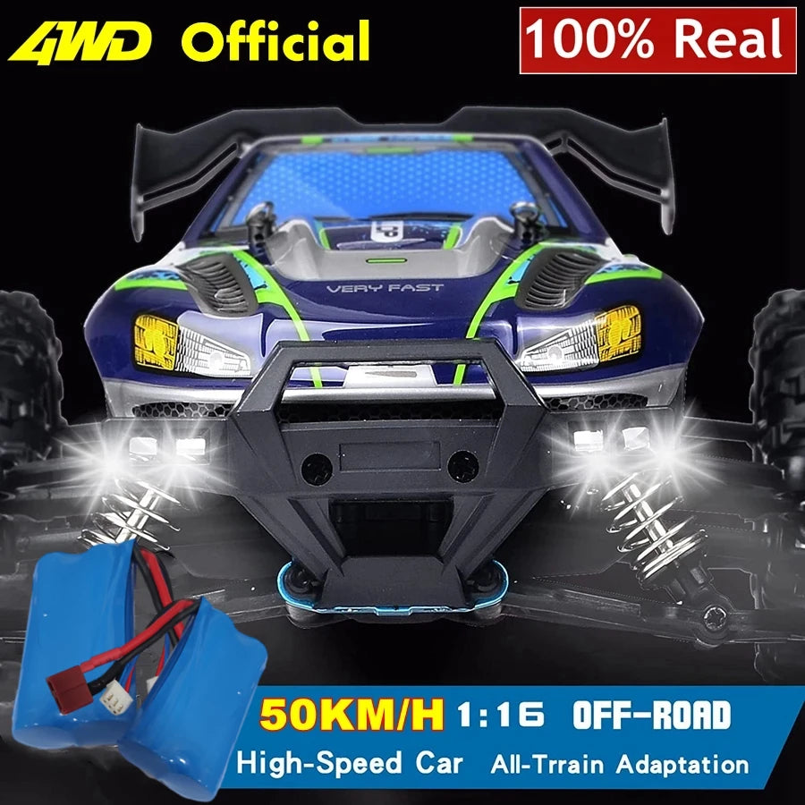 4WD Remote Control Car – Off-Road 4x4 RC High-Speed Buggy Truck, Brushless 50/80KM/H Drift Racing Toy for Kids & Adults