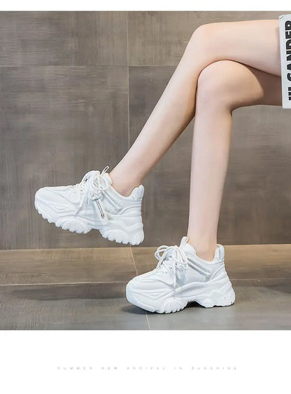 Women's Platform Sneakers - 2024 Spring Fashion Thick Sole Casual Shoes & Tennis Trainers