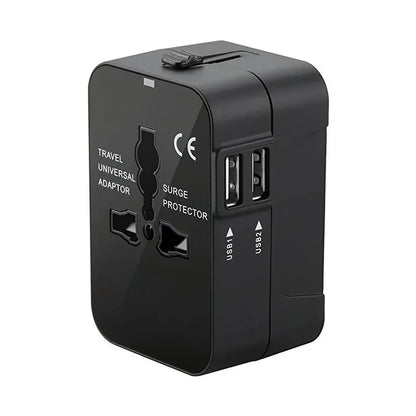 Global Travel Conversion Plug – Dual USB Port EU/UK/US/AU AC Power Charger Universal Adapter Socket Converter