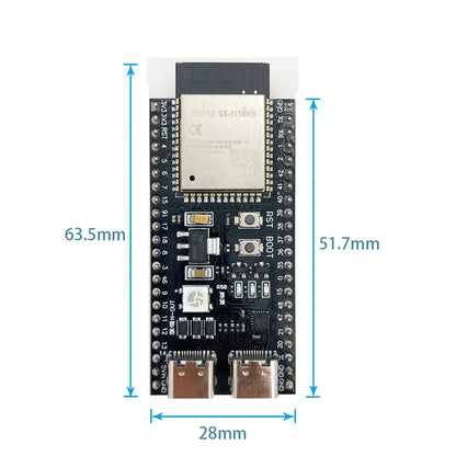 ESP32-S3 WROOM-1 Development Board - 44-Pin WiFi Bluetooth Module with 16MB Flash & 8MB PSRAM for Arduino IDE