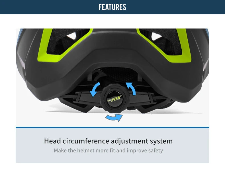BATFOX MTB Cycling Helmet — Integrally-Molded Mountain Bike Helmet for Speed & Safety