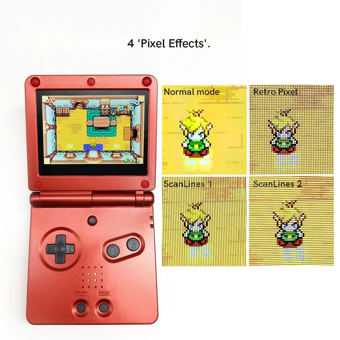 HISPEEDIDO V5 Laminated GBA IPS Backlight Screen Kit — Easy Install with Shell for GameBoy Advance SP, No Cutting Needed