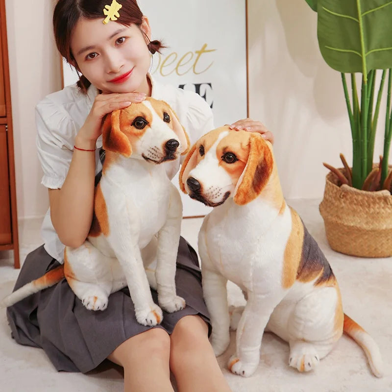 45-65cm Realistic Beagle Plush Toy - Stuffed Dog Doll, Gift, Home Decor & Pet Store Mascot