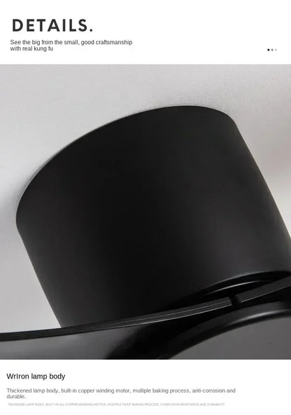 LED Ceiling Mounted Fan Light - Nordic Style Decorative Ceiling Fan for Living Room, Restaurant, and Minimalist Household Use