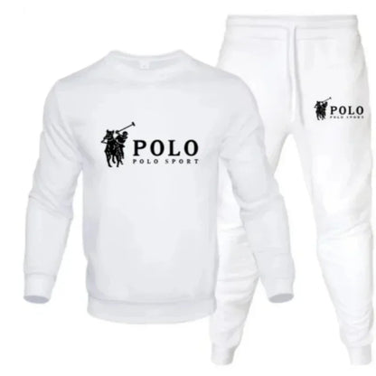 Men’s Autumn Winter Sweatshirt & Jogger Set – Round Neck Casual Sportswear Outfit for Outdoor Fitness & Daily Wear
