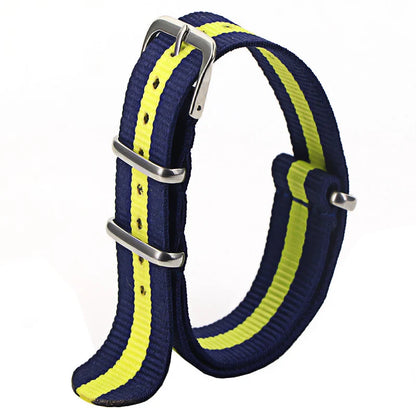 Nylon Watch Strap 16mm 18mm 20mm 22mm — Waterproof Army Sport Watch Band Replacement Belt