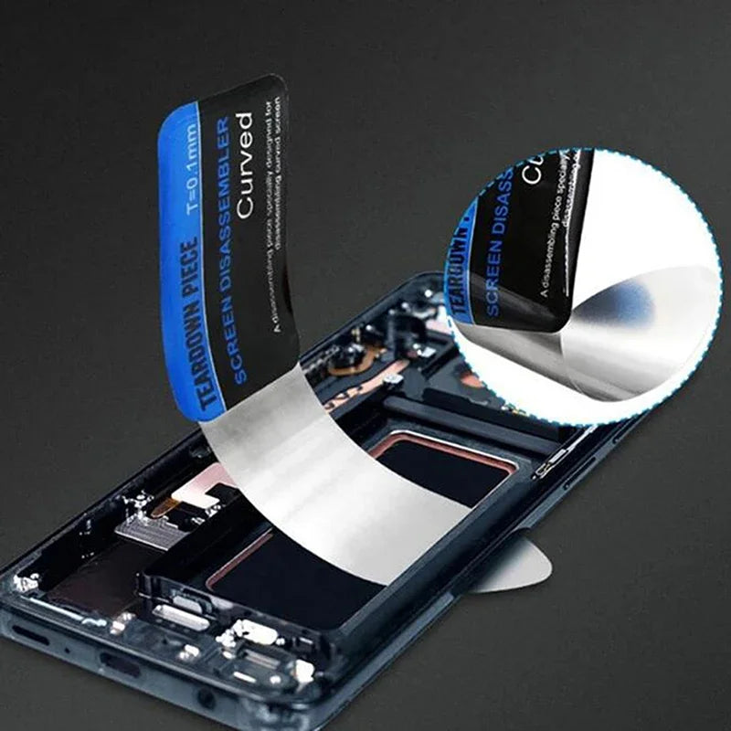 Ultra-Thin Steel Pry Card Tool – Flexible Metal Spudger for Curved LCD Phone Screen Repair & Disassembly