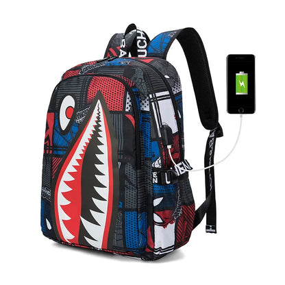 Anti-Theft Waterproof Backpack — Unisex Fabric Rucksack Travel Bag for School & Students