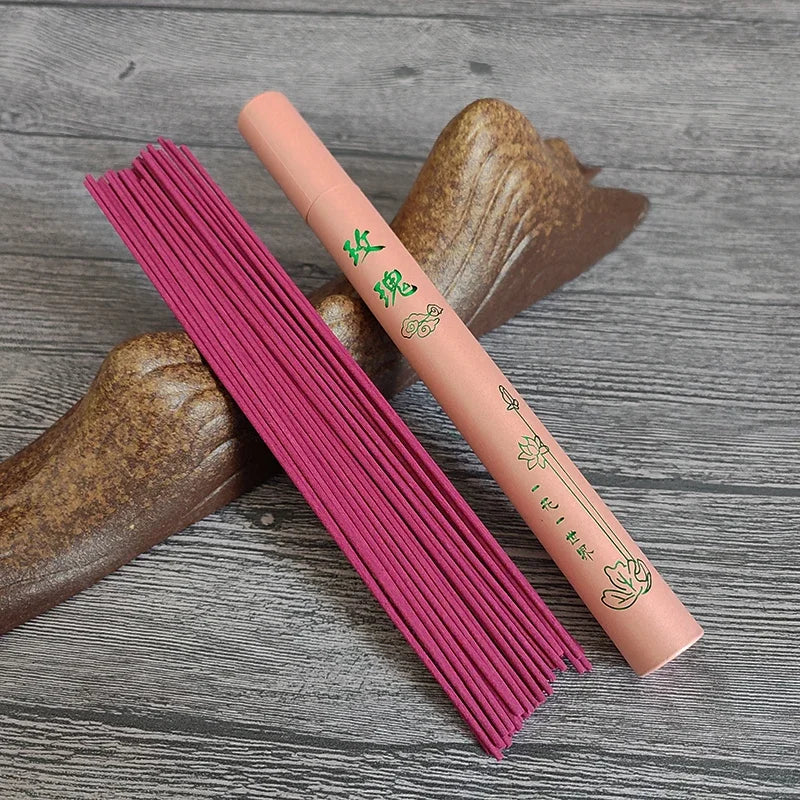 40PCS Natural Sandalwood Incense Sticks – Aromatic Home Fragrance for Blessing Ceremony, Lavender, Green Tea & Rose