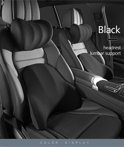 Electric Car Lumbar & Neck Massage Pillow | Single Headrest Vibration Cushion for Seat Support