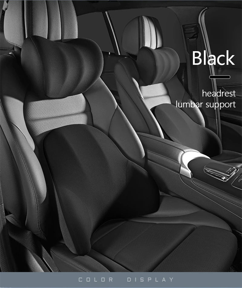 Car Electric Lumbar & Neck Massage Cushion | Single Headrest Vibration Pillow for Seat Support