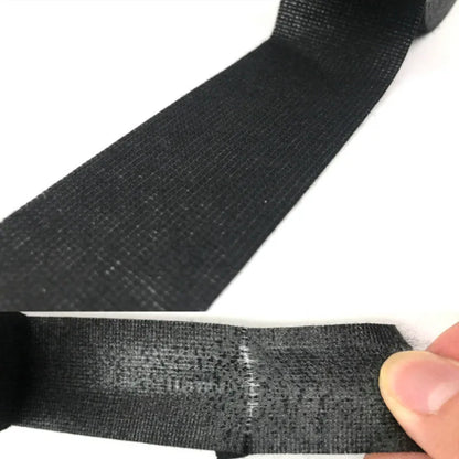 25M Adhesive Cloth Fabric Tape for Car Wiring Harness - Black Cable Looms for Auto Wiring