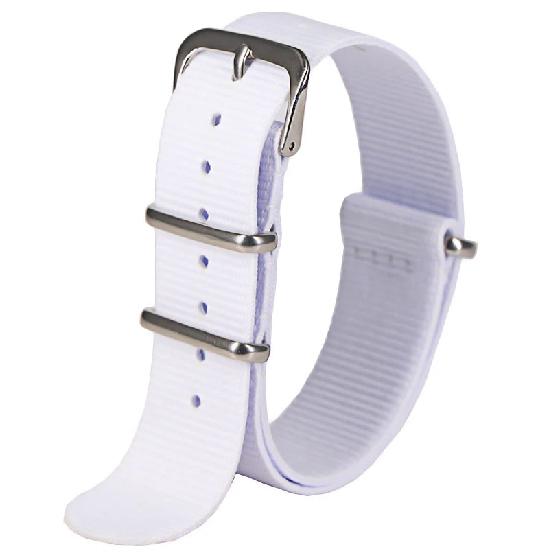 Nylon Watch Strap 16mm 18mm 20mm 22mm — Waterproof Army Sport Watch Band Replacement Belt