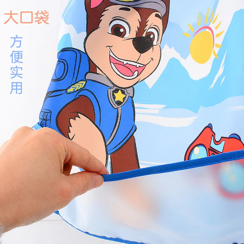 PAW Patrol Waterproof Baby Bib - Cartoon Sleeveless Pocket Apron for Self-Feeding & Mealtime