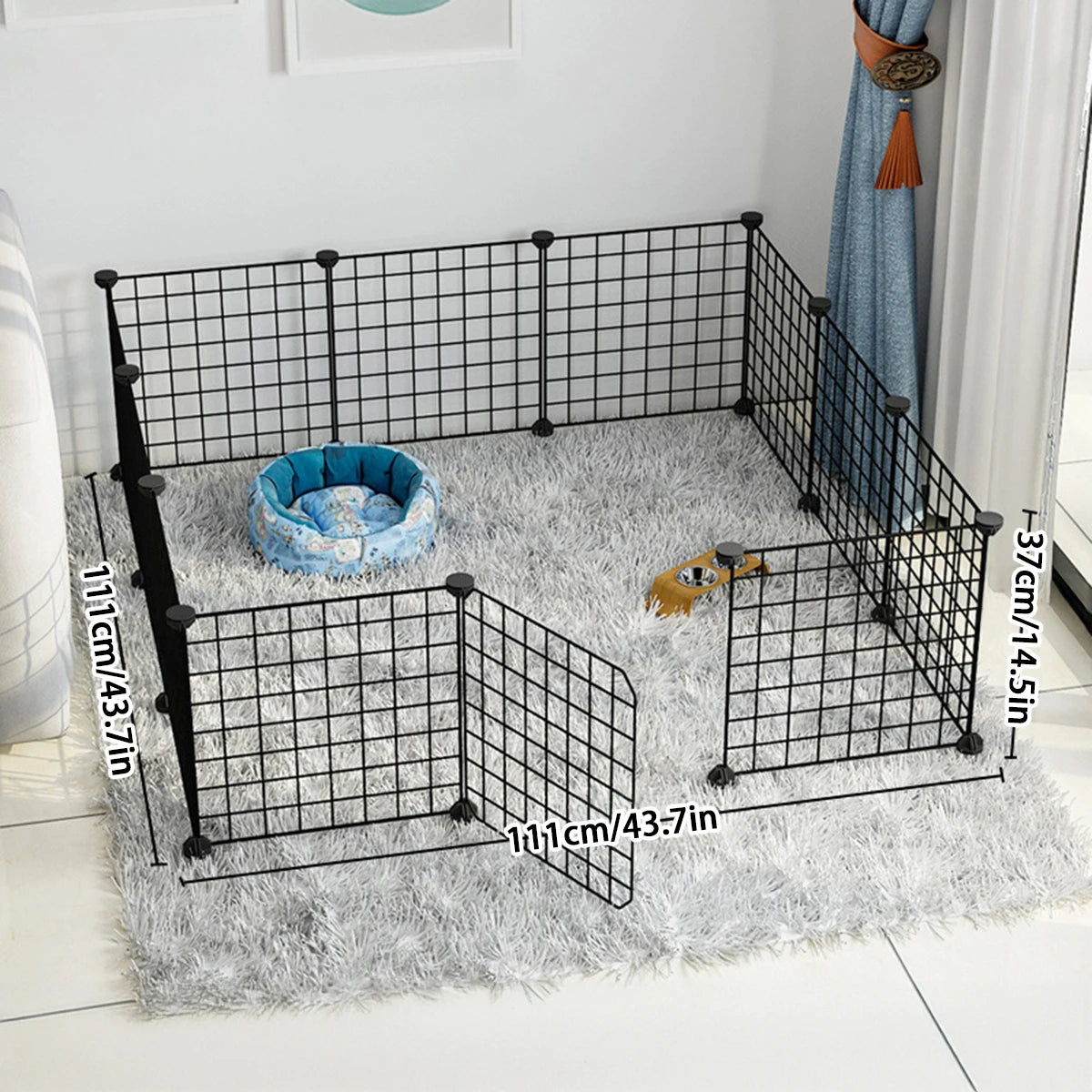 Indoor Dog Cage Wire Mesh Fence – Teddy Pet Escape Barrier