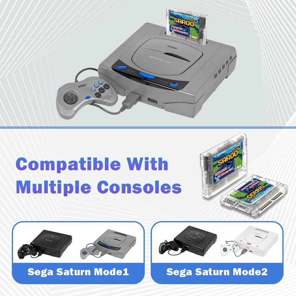 EPICJOY SEGA Saturn SAROO Optical Drive Emulator — SDLoader FlashCart with 1MB/4MB RAM & 8MB Memory Card