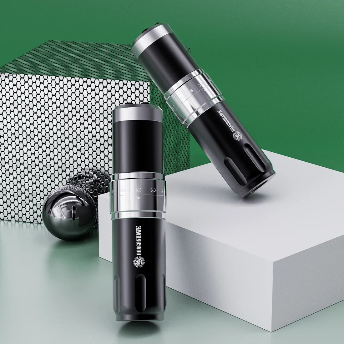 Dragonhawk X10 Wireless Tattoo Machine Pen – Adjustable 7 Strokes, Lining & Shading Modes, 2 Modes