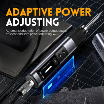 FNIRSI HS-02 Smart Soldering Station - 100W Adjustable Electric Soldering Iron with Constant Temperature & Fast Heating