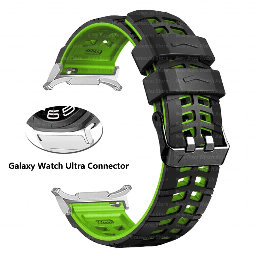 Silicone Sport Band for Samsung Galaxy Watch Ultra 47mm — No-Gap Quick Fit Curved Strap (2025 Ultra Model)