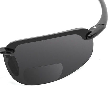 MAXJULI Bifocal Sunglasses for Men & Women - Ultra Lightweight TR90 Frame, UV Protection & Sun Reading Glasses (8001)