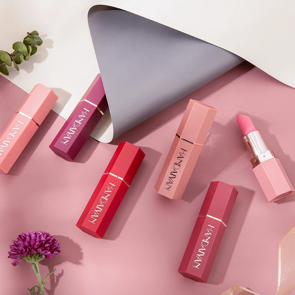 Matte Lipstick – Long-Lasting, Non-Fading Multi-Color Lipstick, Available in 6 Shades
