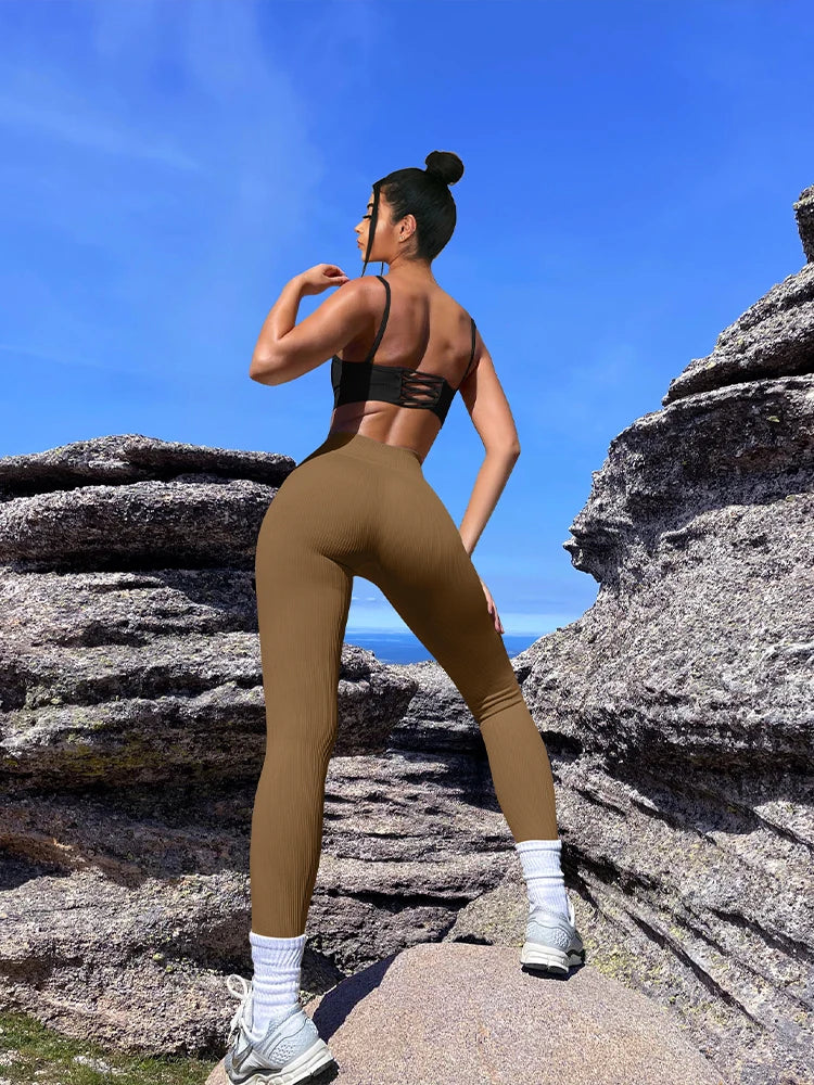 New Winter Women's High Waist Yoga Thread: Buttock Lifting Sports Clothes