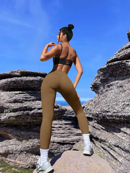 New Winter Women's High Waist Yoga Thread: Buttock Lifting Sports Clothes