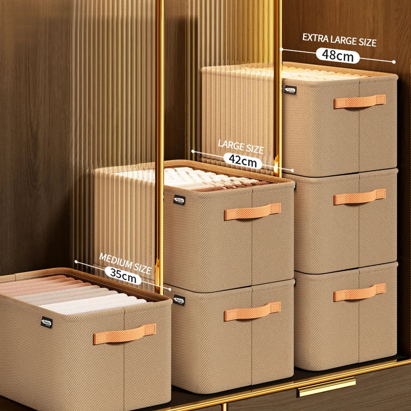 Thick Clothes Storage Organizer Box - Wardrobe Drawer Cabinet Organizer for Pants, Sweaters & Jeans