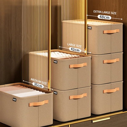 Thick Clothes Storage Organizer Box - Wardrobe Drawer Cabinet Organizer for Pants, Sweaters & Jeans