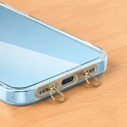 Ultra-Thin Stainless Steel Phone Lanyard Gasket Patch – Metal Hanging Cord Clip Connector for Cellphone Safety Accessories