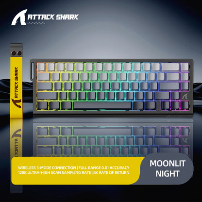 ATTACK SHARK X68HE Magnetic Gaming Keyboard - X68 Pro Rapid Trigger 8000Hz Mechanical Keyboard