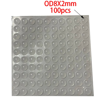 100-Piece Silicone Anti-Slip Bumper Pads - Soft Rubber Furniture Feet, Cabinet Cushions, and Drawer Door Protectors