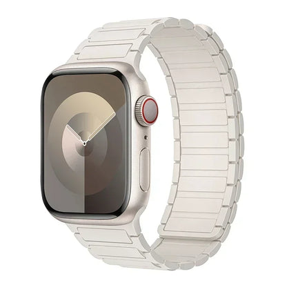 Magnetic Silicone Sports Band for Apple Watch — Fits Ultra 2 (49mm) & Series 9/8/7/6/5/4/SE/3 (38–45mm)