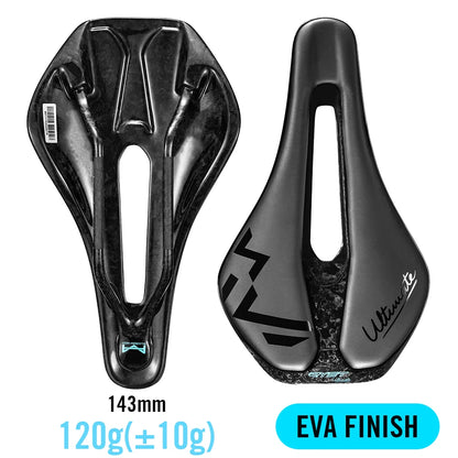 RYET 3D Printed Carbon Bike Saddle — Ultralight 135/143mm MTB & Gravel Road Seat, 105g Cycling Parts