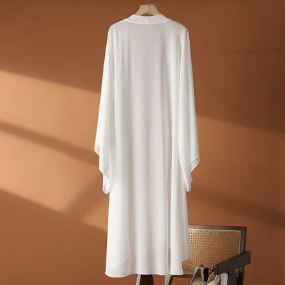 2024 Summer Sunscreen Shirt for Women – Long Chiffon Cardigan, Loose Fit Blouse, Thin Outerwear Shawl Jacket