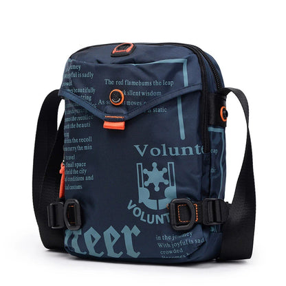 VOLUNTEER Men’s Crossbody Bag 1518-29A - Large Capacity Multi-Pocket Oxford Shoulder Bag for Hiking & Casual Use
