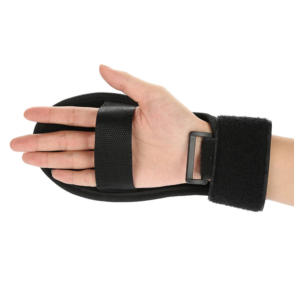 Finger Rehabilitation Training Gloves – Black Hand Support Fixed Therapy Gloves for Fist Strength Recovery & Finger Exercise Aid